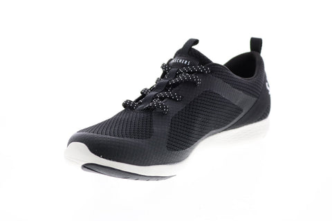 Skechers Lolow 104028 Womens Black Lace Up Lifestyle Sneakers Shoes