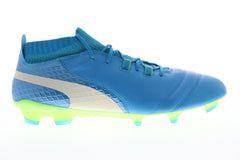 Puma One 17.1 Fg Mens Blue Synthetic Athletic Lace Up Soccer Cleats Shoes