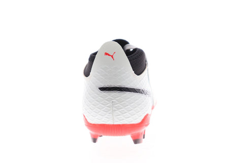 Puma One 17.2 Fg Mens White Leather Athletic Lace Up Soccer Cleats Shoes