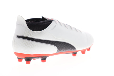 Puma One 17.4 FG 10407501 Mens White Low Top Athletic Soccer Cleats Shoes