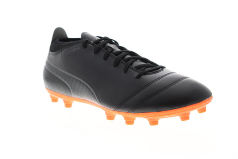 Puma One 17.4 FG 10407502 Mens Black Low Top Athletic Soccer Cleats Shoes