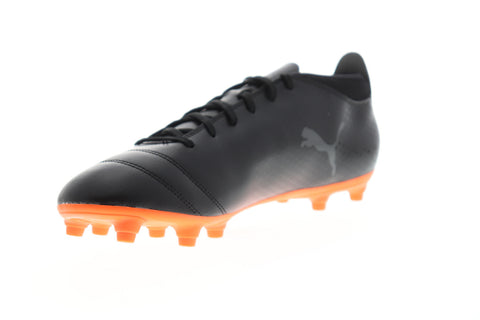 Puma One 17.4 FG 10407502 Mens Black Low Top Athletic Soccer Cleats Shoes