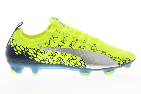 Puma EvoPower Vigor 1 Graphic FG Mens Green Lace Up Athletic Soccer Cleats Shoes