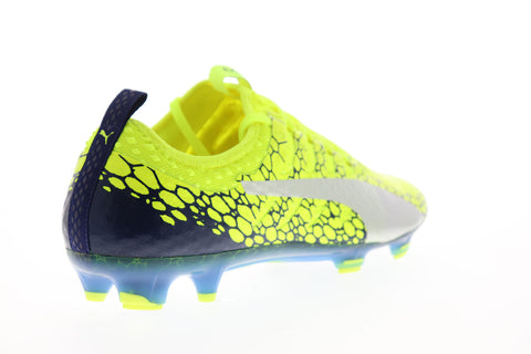Puma EvoPower Vigor 1 Graphic FG Mens Green Lace Up Athletic Soccer Cleats Shoes