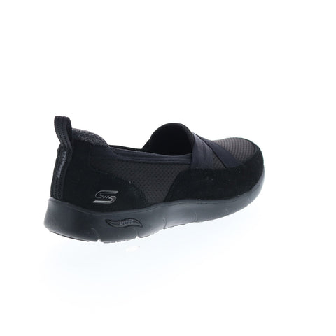 Skechers Arch Fit Refine Oceanic Womens Black Wide 2E Lifestyle Sneakers Shoes