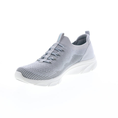 Skechers Relaxed Fit D'Lux Comfort Bonus Prize Womens Gray Sneakers Shoes