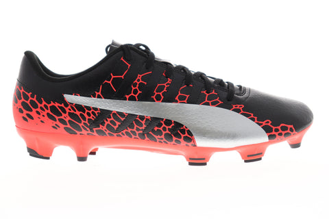 Puma EvoPower Vigor 4 Graphic FG Mens Black Low Top Athletic Soccer Cleats Shoes