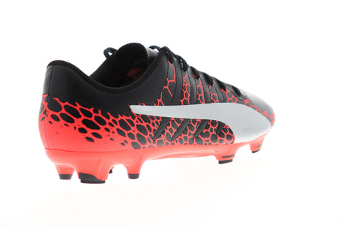 Puma EvoPower Vigor 4 Graphic FG Mens Black Low Top Athletic Soccer Cleats Shoes