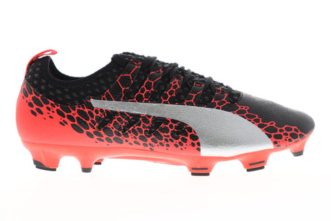 Puma EvoPower Vigor 2 Graphic FG Mens Black Low Top Athletic Soccer Cleats Shoes