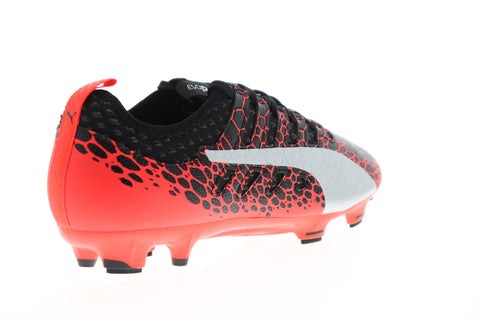 Puma EvoPower Vigor 2 Graphic FG Mens Black Low Top Athletic Soccer Cleats Shoes
