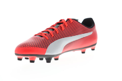Puma Spirit FG 10449201 Mens Red Geometric Low Top Athletic Soccer Cleats Shoes