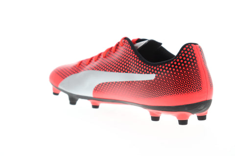 Puma Spirit FG 10449201 Mens Red Geometric Low Top Athletic Soccer Cleats Shoes
