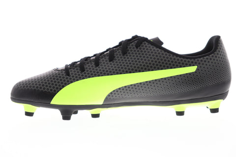 Puma Spirit FG 10449203 Mens Black Low Top Lace Up Athletic Soccer Cleats Shoes
