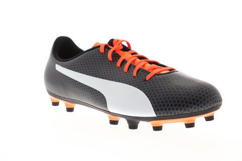 Puma Spirit FG 10449206 Mens Black Low Top Lace Up Athletic Soccer Cleats Shoes
