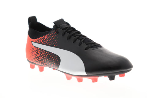 Puma Evoknit FTB FG 10454601 Mens Black Low Top Athletic Soccer Cleats Shoes