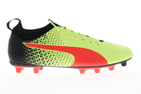 Puma Evoknit FTB FG 10454602 Mens Green Low Top Athletic Soccer Cleats Shoes