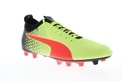 Puma Evoknit FTB FG 10454602 Mens Green Low Top Athletic Soccer Cleats Shoes