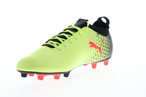 Puma Evoknit FTB FG 10454602 Mens Green Low Top Athletic Soccer Cleats Shoes