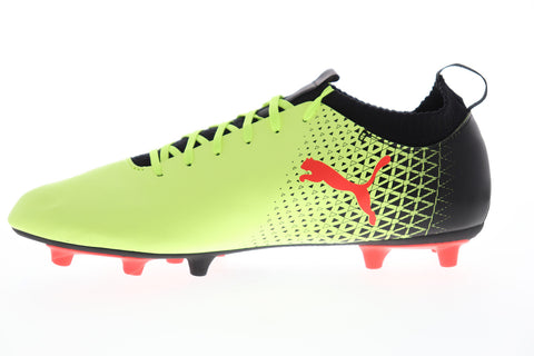 Puma Evoknit FTB FG 10454602 Mens Green Low Top Athletic Soccer Cleats Shoes