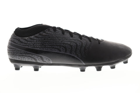 Puma One 18.4 FG 10455602 Mens Black Low Top Athletic Soccer Cleats Shoes