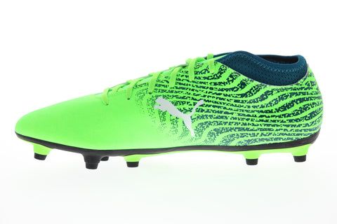 Puma One 18.4 FG 10455604 Mens Green Low Top Athletic Soccer Cleats Shoes