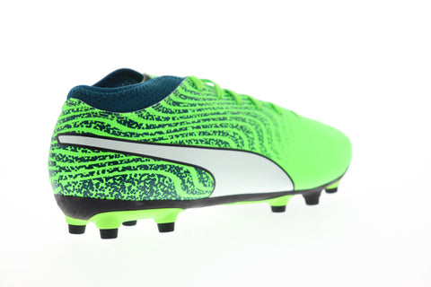 Puma One 18.4 FG 10455604 Mens Green Low Top Athletic Soccer Cleats Shoes