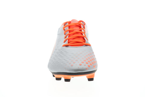 Puma One 4 FG 10474901 Mens Silver Gray Low Top Athletic Soccer Cleats Shoes