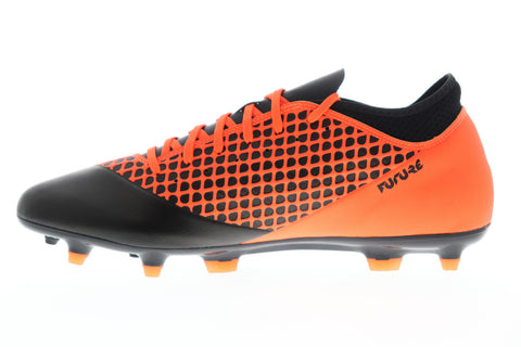 Puma Future 2.4 FG AG 10483902 Mens Orange Black Athletic Soccer Cleats Shoes
