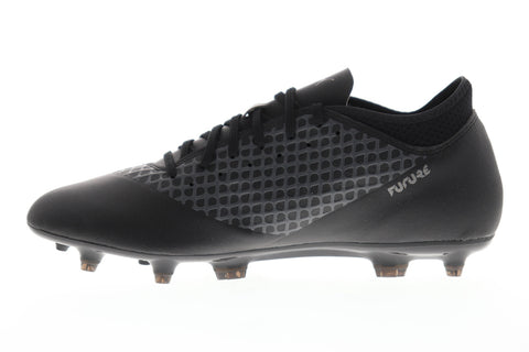 Puma Future 2.4 FG AG 10483903 Mens Black Low Top Athletic Soccer Cleats Shoes