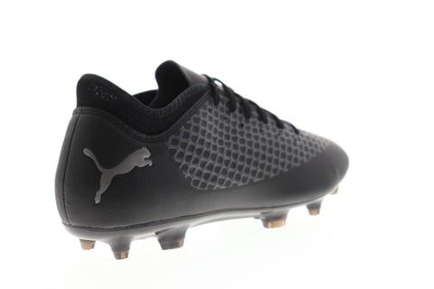 Puma Future 2.4 FG AG 10483903 Mens Black Low Top Athletic Soccer Cleats Shoes
