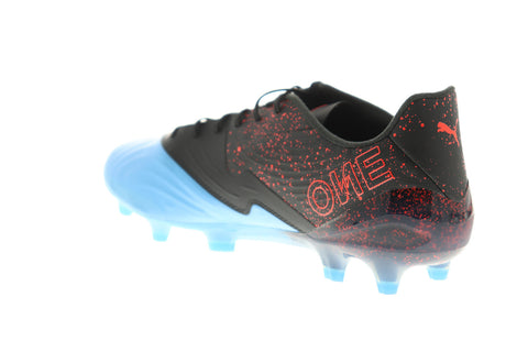 Puma One 19.1 Cc FG AG 10548201 Mens Black Low Top Athletic Soccer Cleats Shoes