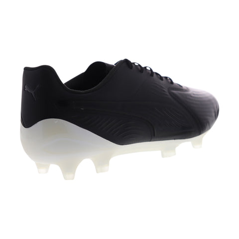 Puma One 19.1 CC FG AG 10548202 Mens Black Low Top Athletic Soccer Cleats Shoes