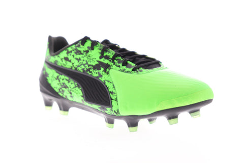 Puma One 19.1 CC FG AG 10548203 Mens Green Synthetic Athletic Soccer Cleats Shoes