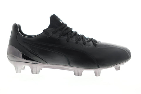 Puma Platinum FG AG 10560601 Mens Black Leather Athletic Soccer S - Ruze
