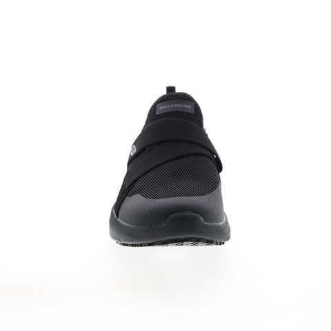 Skechers Work Elloree SR 108008 Womens Black Canvas Athletic Work Shoes