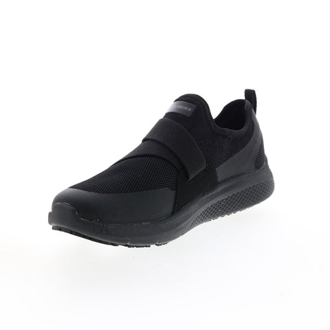 Skechers Work Elloree SR 108008 Womens Black Canvas Athletic Work Shoes