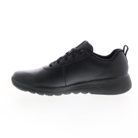 Skechers Marsing Gmina 108010 Womens Black Leather Athletic Work Shoes