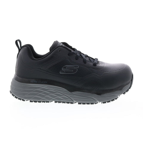 Skechers Work Max Cushioning Elite Slip Resistant Ralip Womens Black Work Shoes