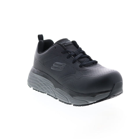 Skechers Work Max Cushioning Elite Slip Resistant Ralip Womens Black Work Shoes