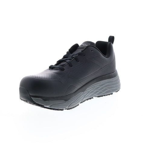 Skechers Work Max Cushioning Elite Slip Resistant Ralip Womens Black Work Shoes