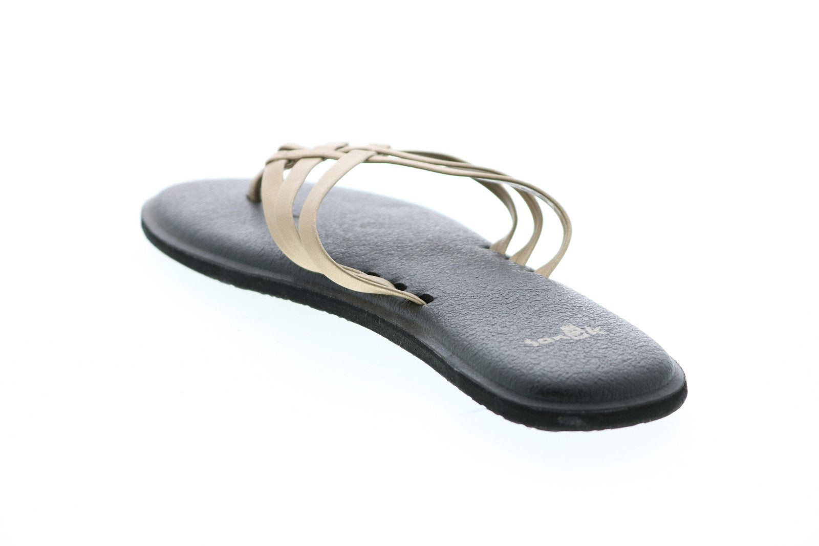 Sanuk Yoga Salty Metallic Champagne Flip Flop Thong Sandals
