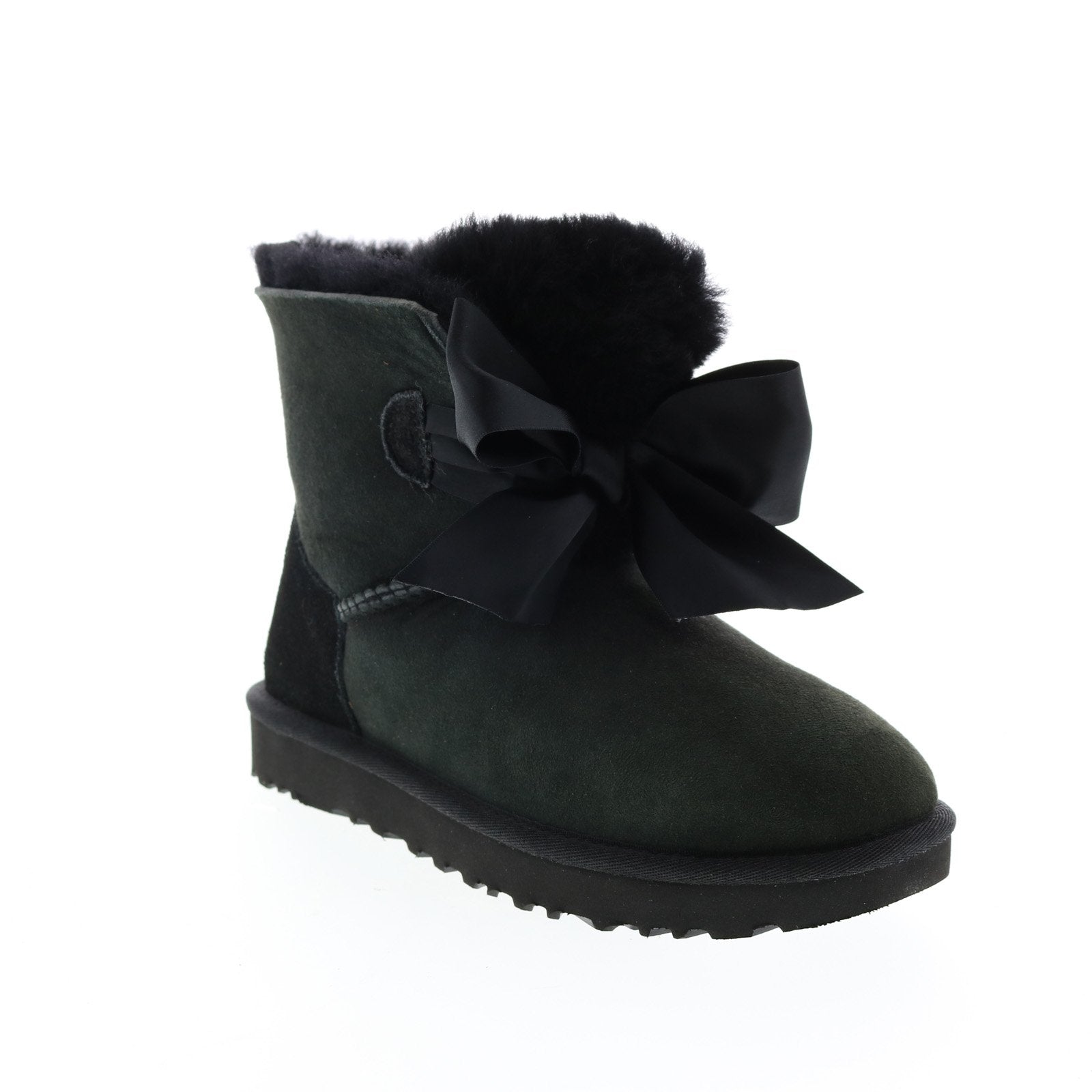 UGG Gita Bow Mini 1098360 Womens Black Suede Lace Up Casual Dress