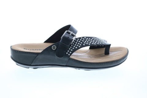 Romika Fidschi 34 Stud Thong Womens Black Flip-Flops Sandals Shoes
