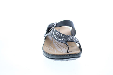 Romika Fidschi 34 Stud Thong Womens Black Flip-Flops Sandals Shoes