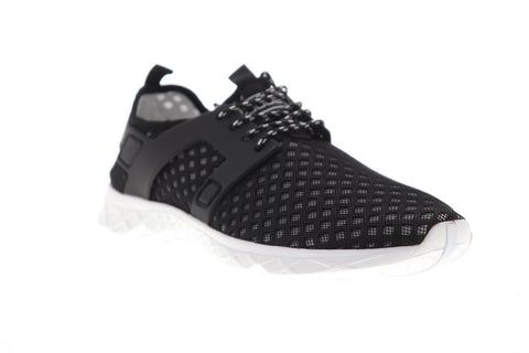 Hey Dude Mistral Mens Black Mesh Athletic Lace Up Cross Training Shoes