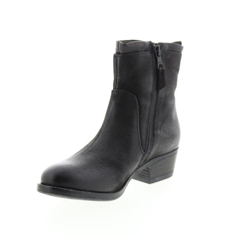 Miz Mooz Bronte 111253-101 Womens Black Leather Zipper Casual Dress Boots