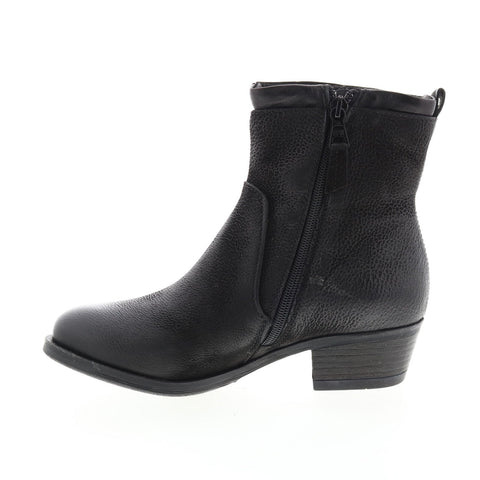 Miz Mooz Bronte 111253-101 Womens Black Leather Zipper Casual Dress Boots