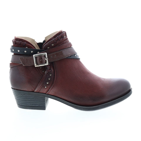Miz Mooz Booker 111265 Womens Brown Leather Zipper Ankle & Booties Boots