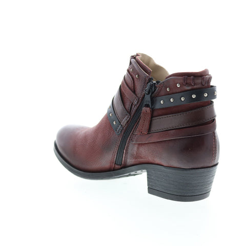 Miz Mooz Booker 111265 Womens Brown Leather Zipper Ankle & Booties Boots