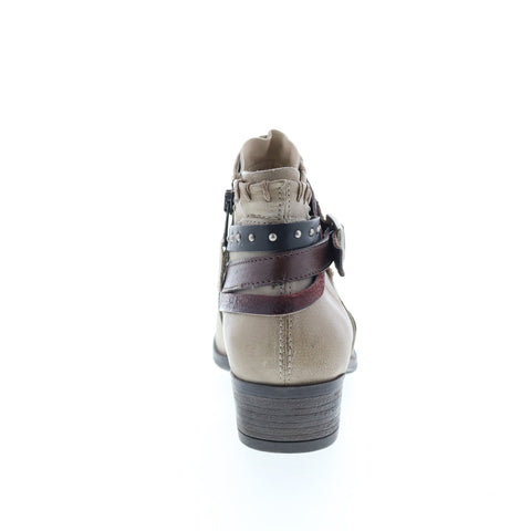 Miz Mooz Booker 111265 Womens Gray Leather Zipper Ankle & Booties Boots